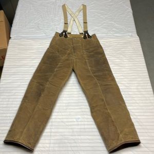 Tin pants. Freshly rewaxed.